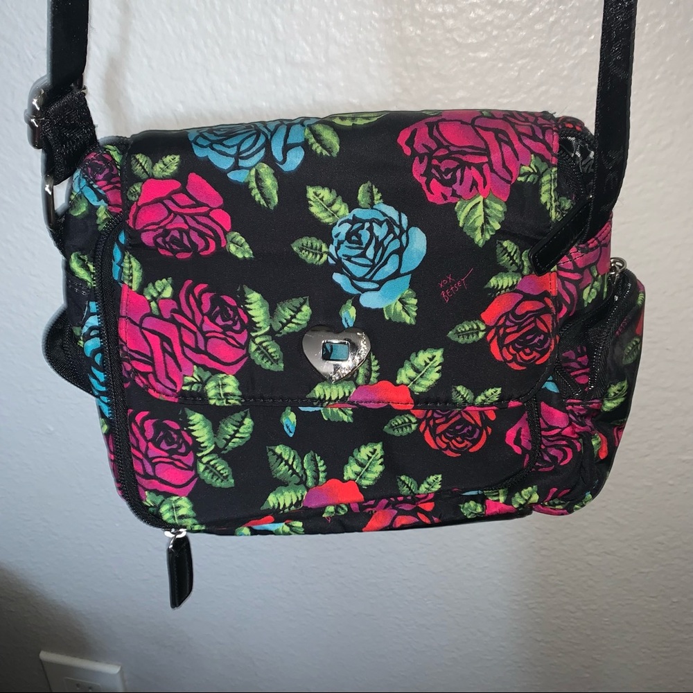Betsy Johnson floral crossbody